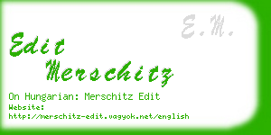 edit merschitz business card